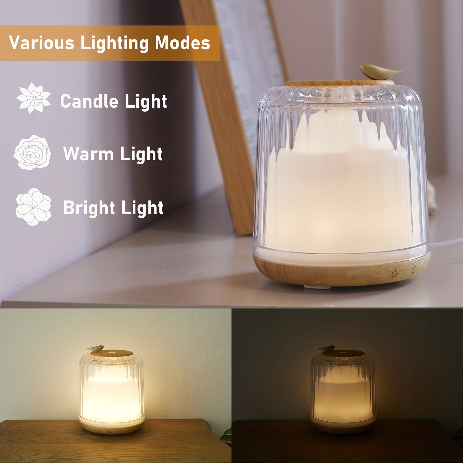 7.78oz Glass Essential Oil Diffuser Humidifier - Image 3
