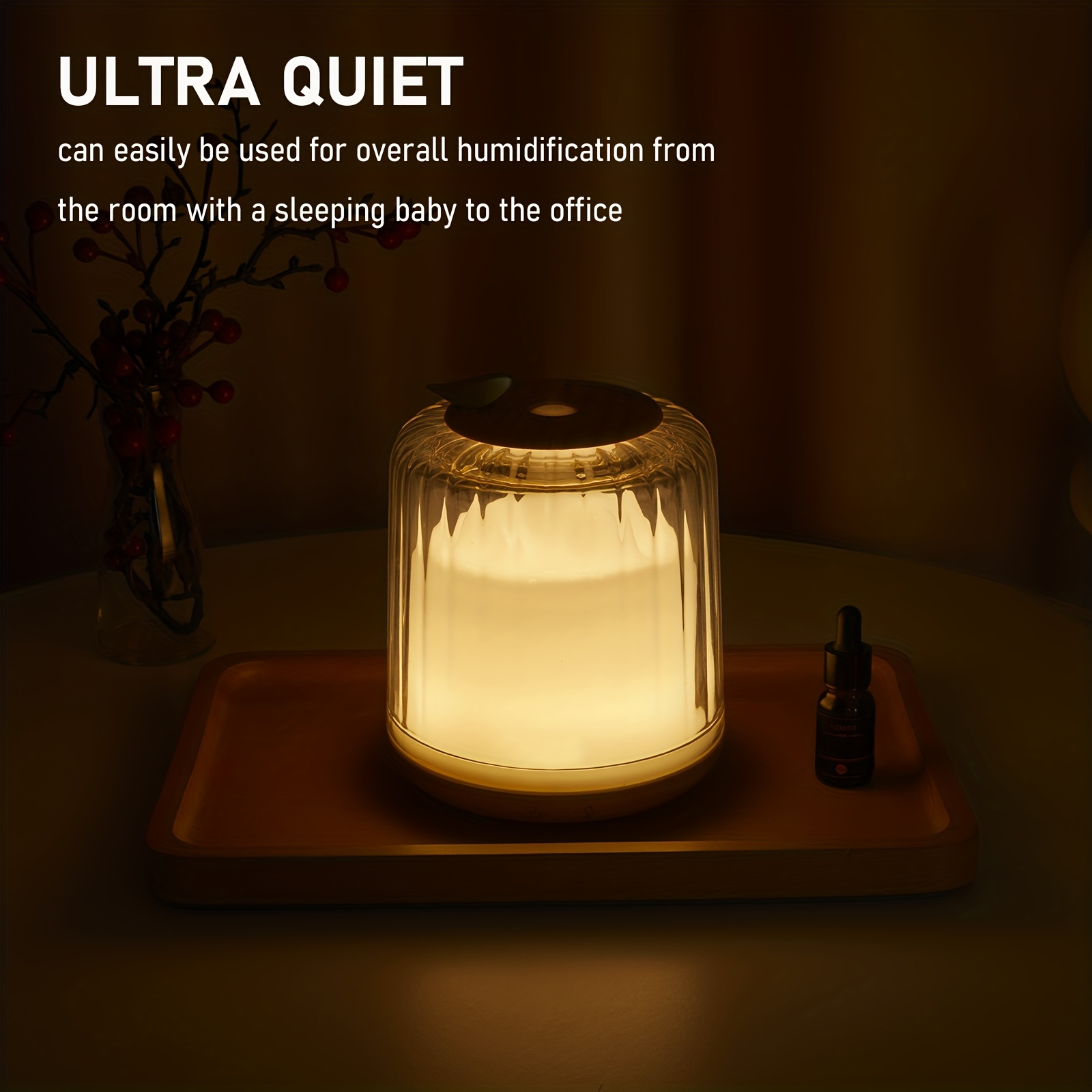 7.78oz Glass Essential Oil Diffuser Humidifier